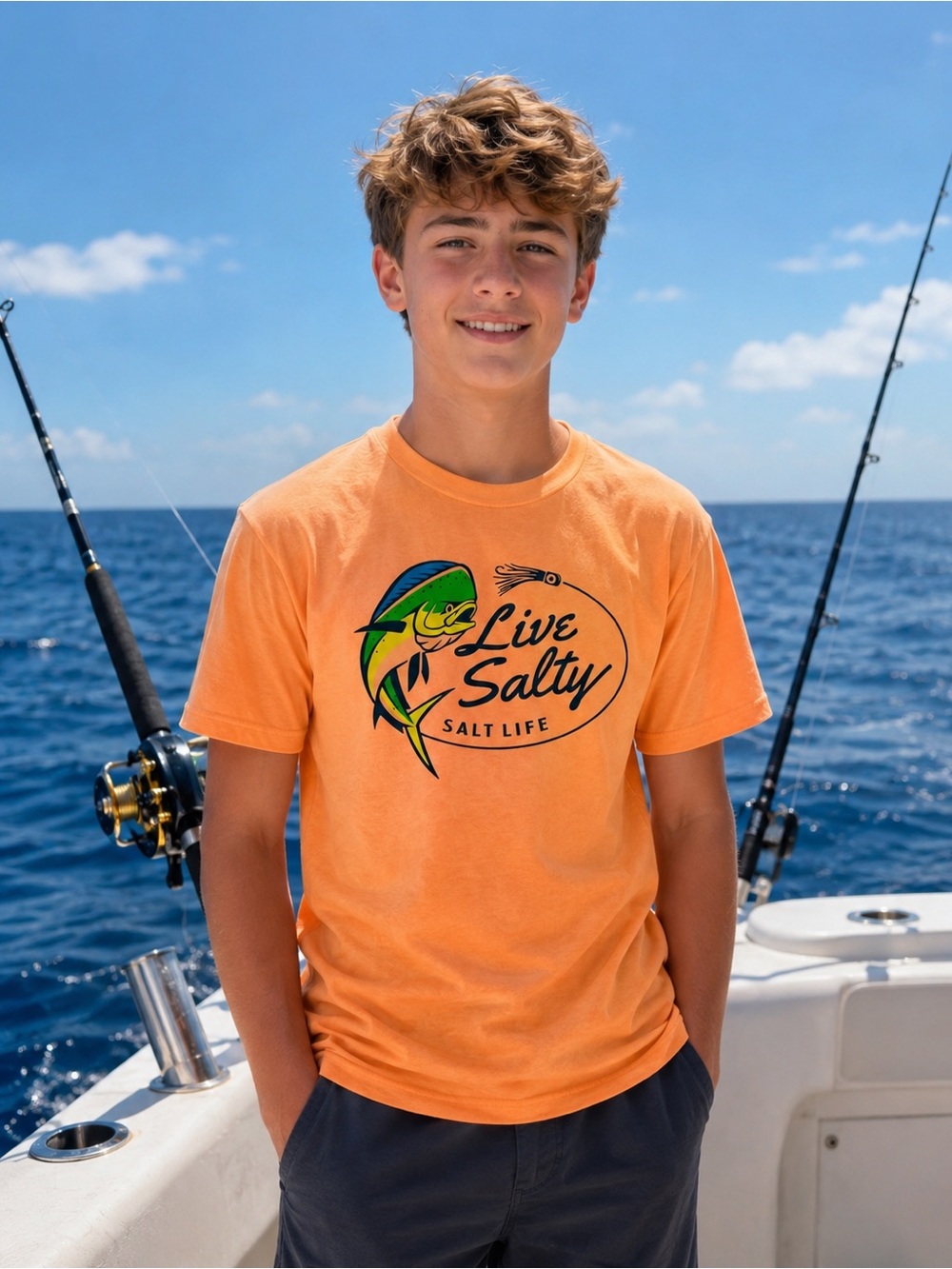 NWT Salt Life Unisex Salty Mahi Youth Short Sleeve Tee XL